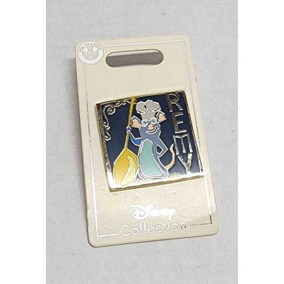 New Disney Remy Enamel Pin Square Design With Paddle - Picture 1 of 5